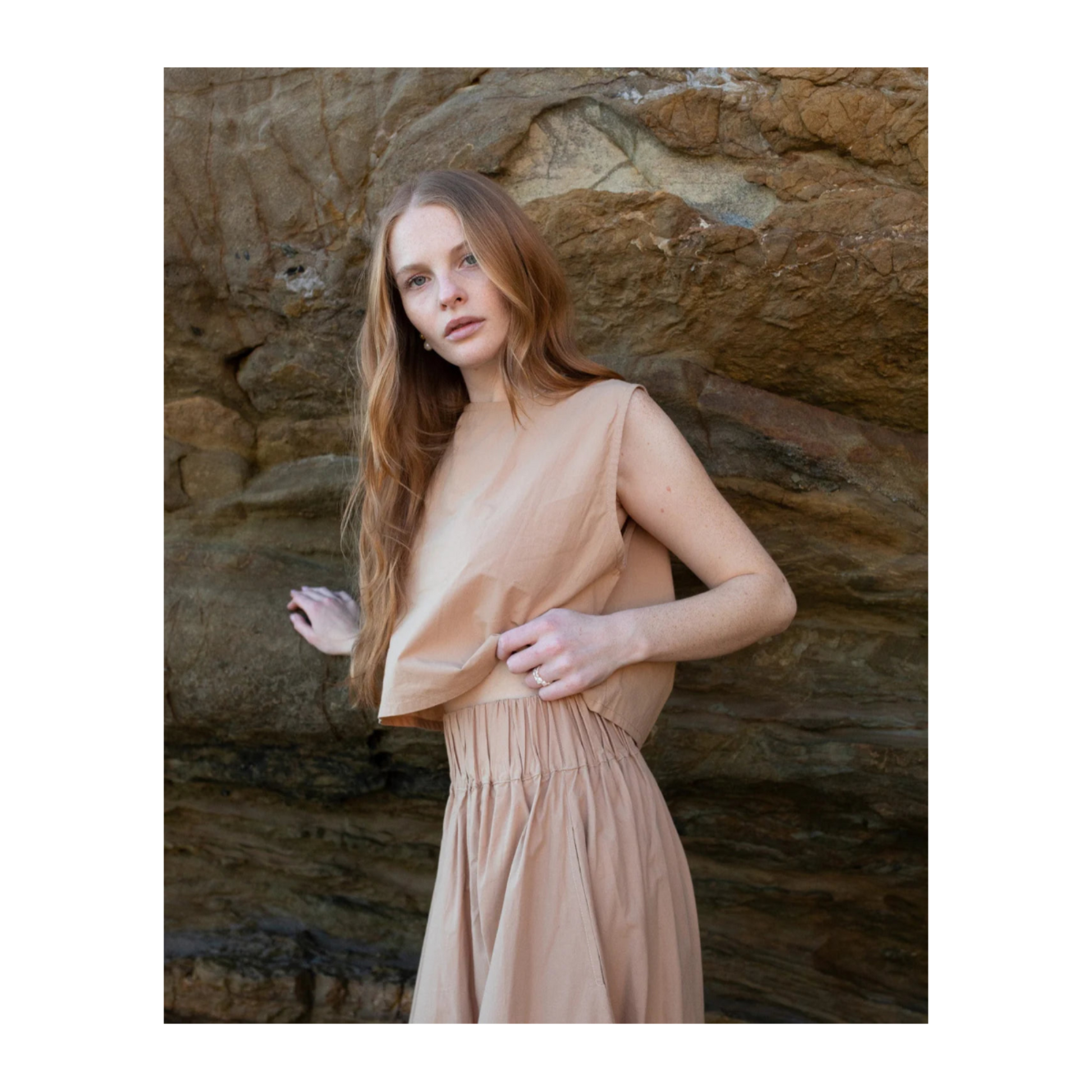 Palmer Tank - Almond