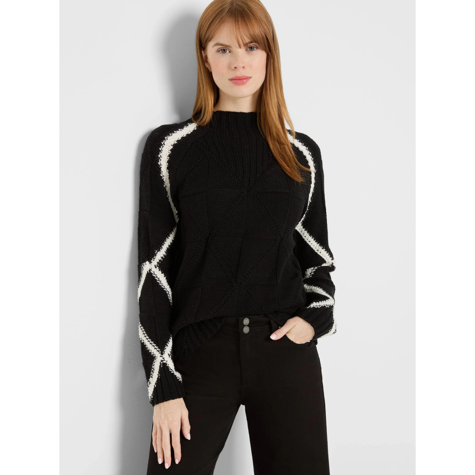 Dashing Diamonds Sweater - Black