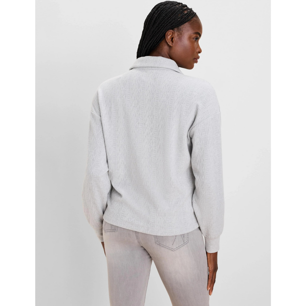 Cozy Cable Pullover - Silver