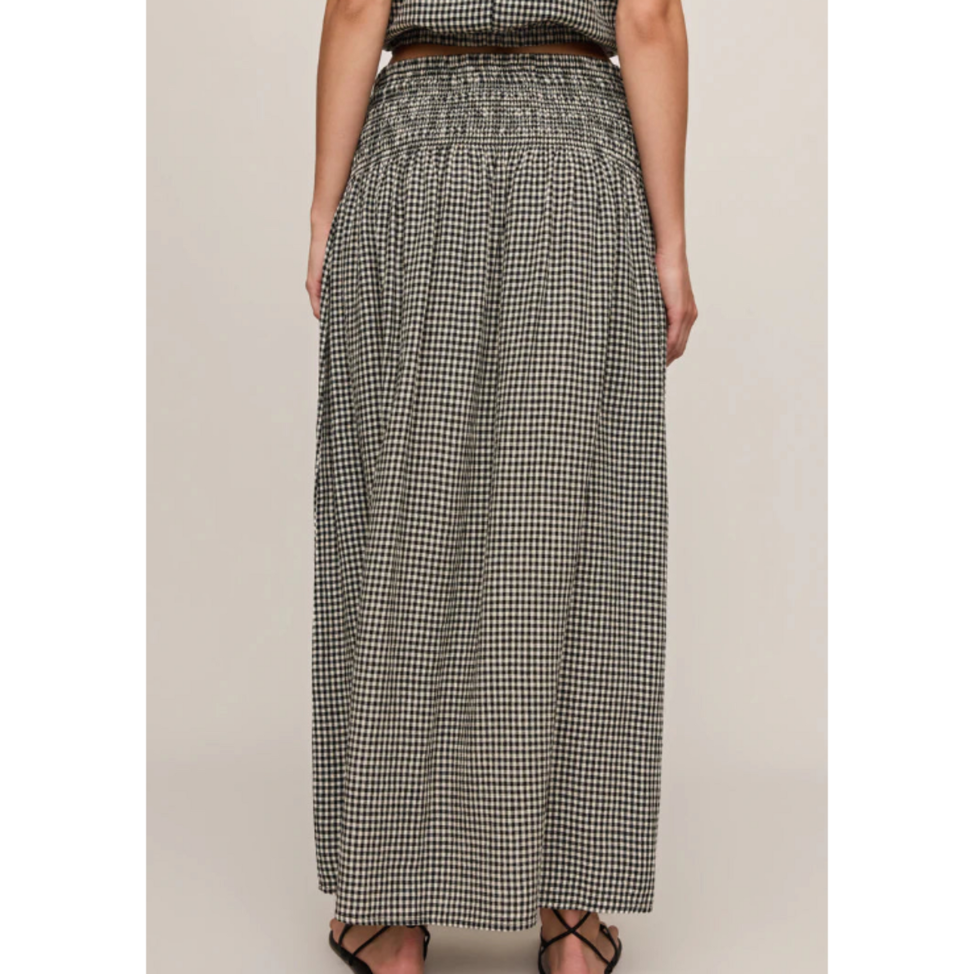 Brooke Gingham Skirt - Black