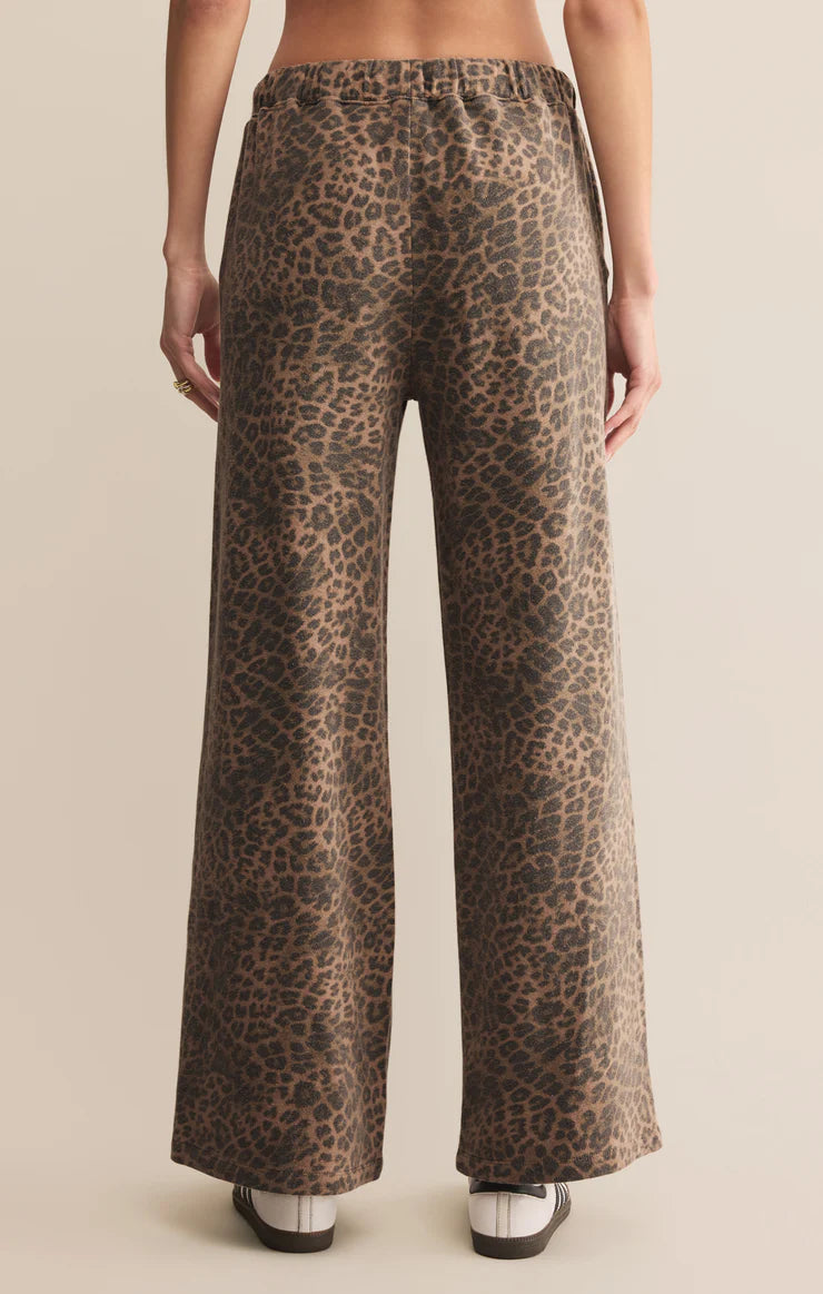 Hunter Knit Denim Pant - Leopard Print
