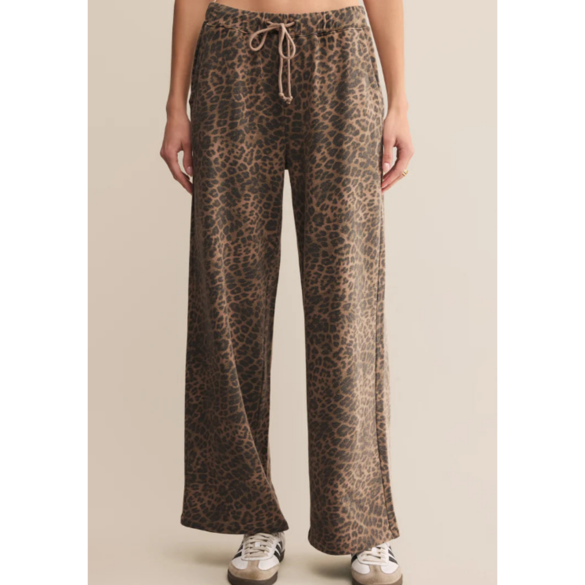 Hunter Knit Denim Pant - Leopard Print