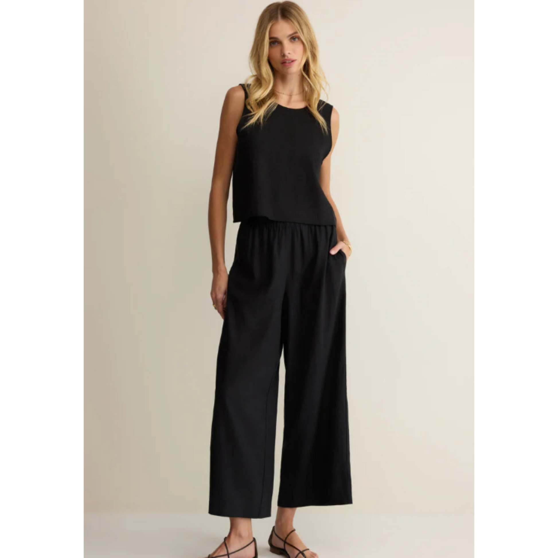 Scout Linen Pant Black
