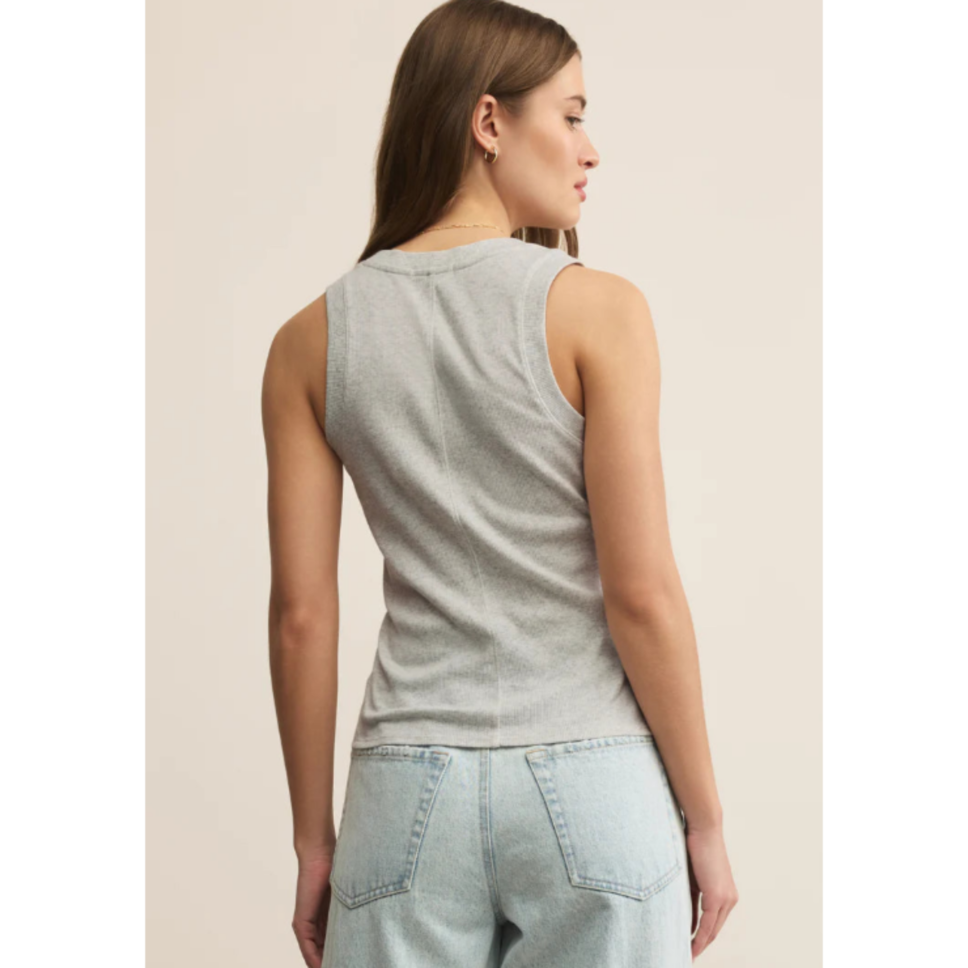 Sirena Rib Tank - Light Heather Grey