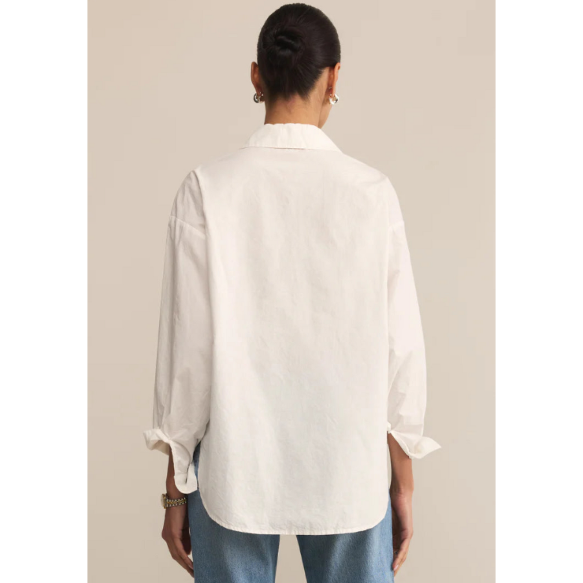 Elevated Poplin Shirt White