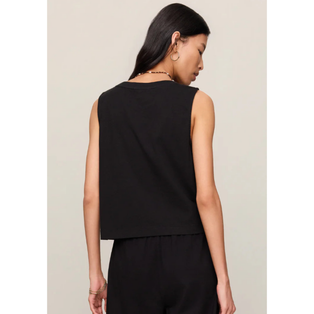 Sloane V-Neck Top - True Black