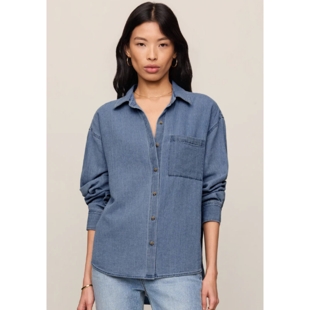 The Perfect Twill Button Up - Classic Indigo