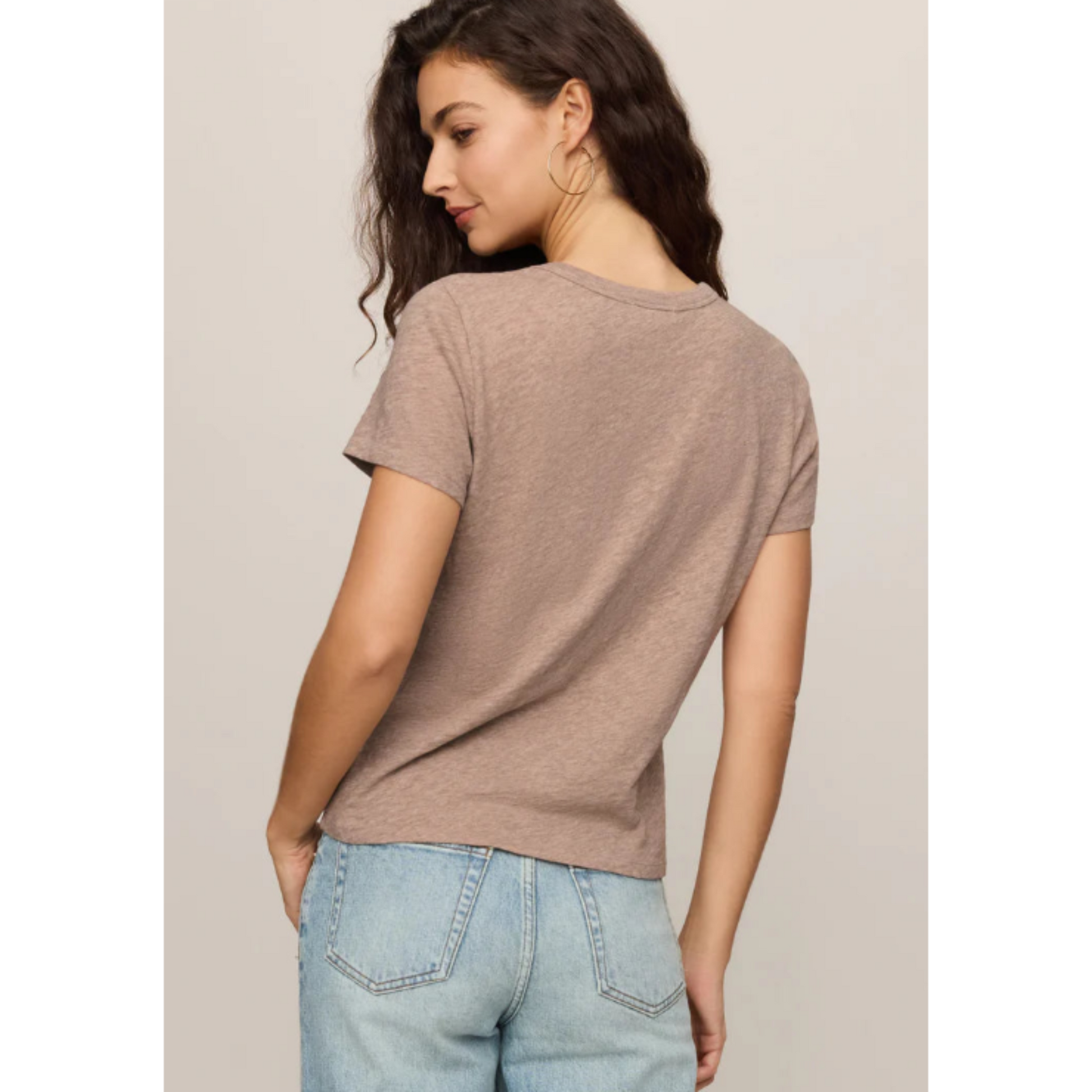 Junie Slub Tee Shirt - Heather Ash