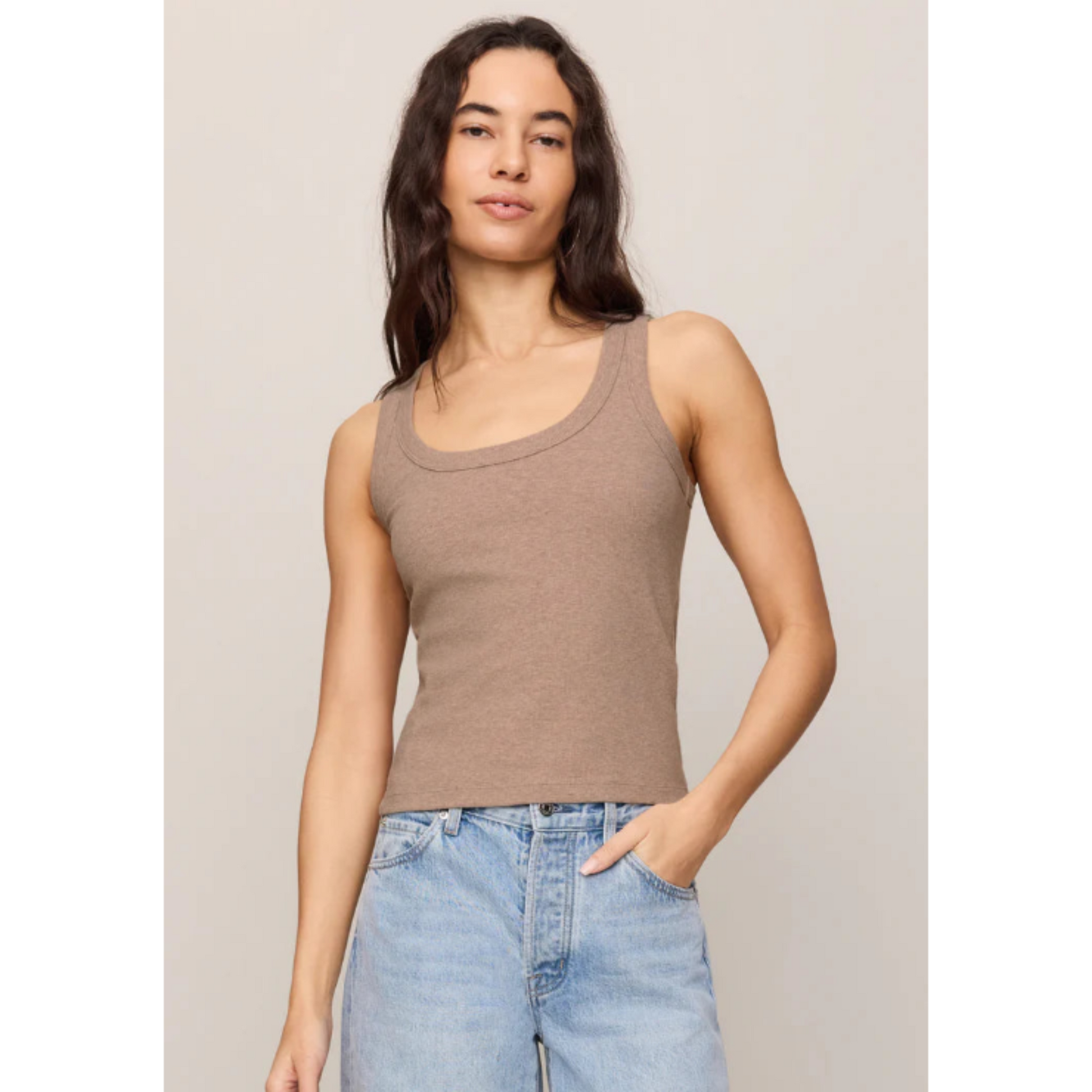 Rowe Scoop Tank - Heather Ash