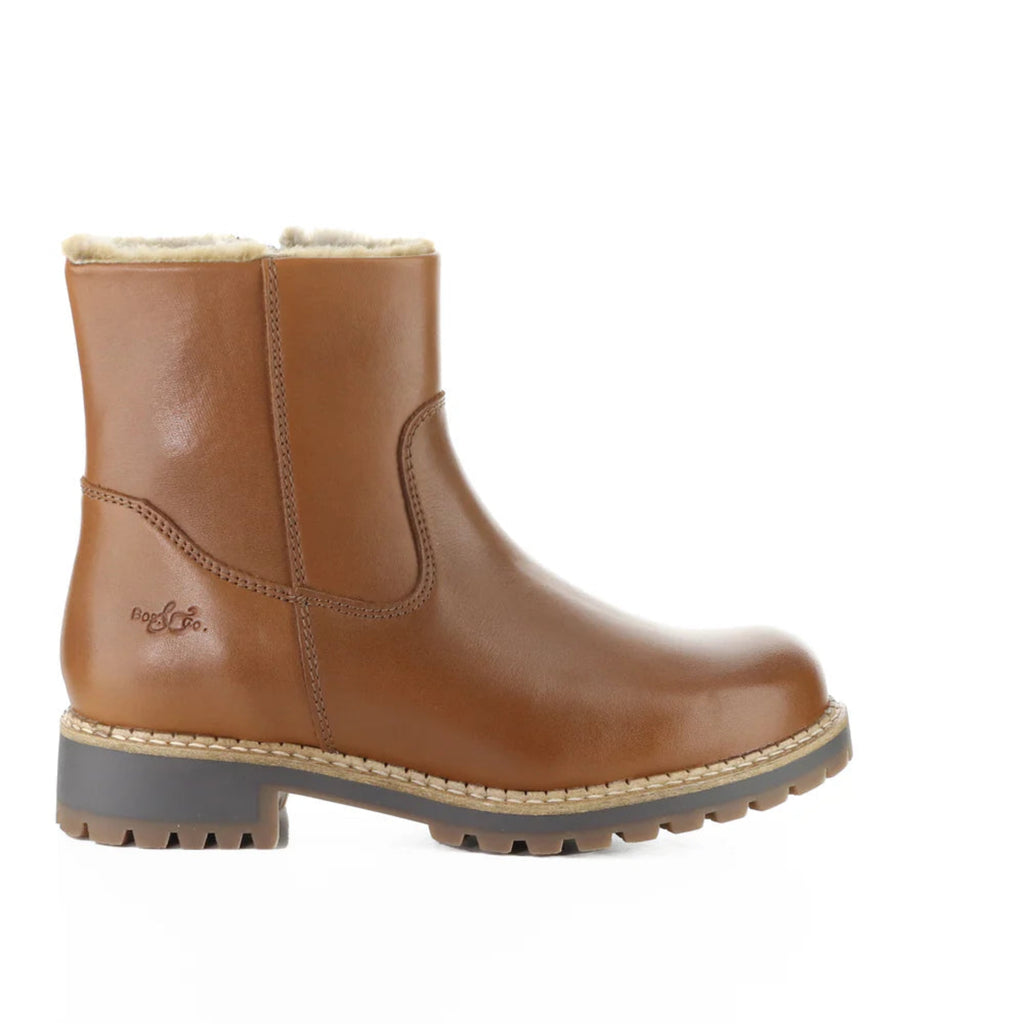 Calib Gognac Leather Faux Shearling