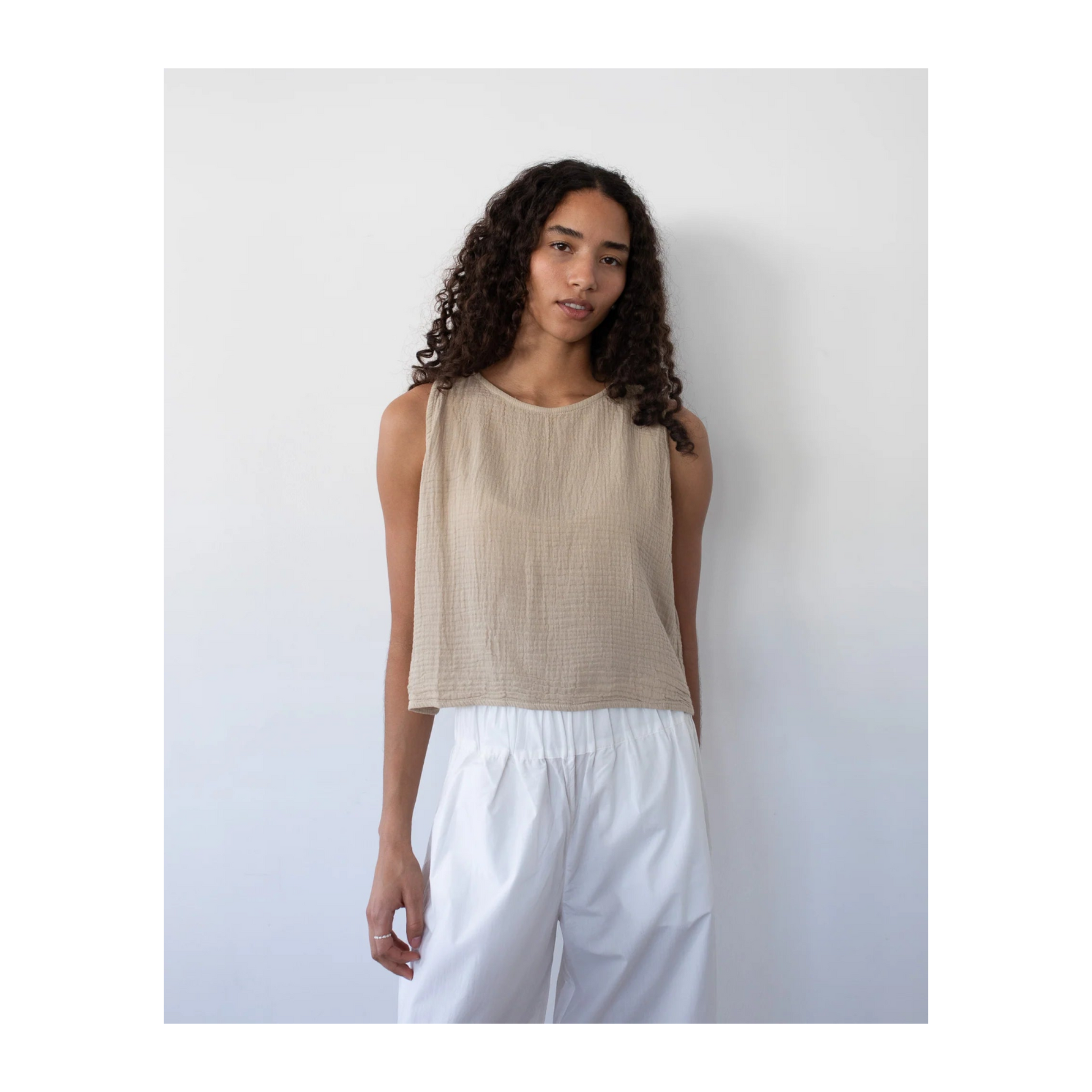 Crop Tank - Ecru