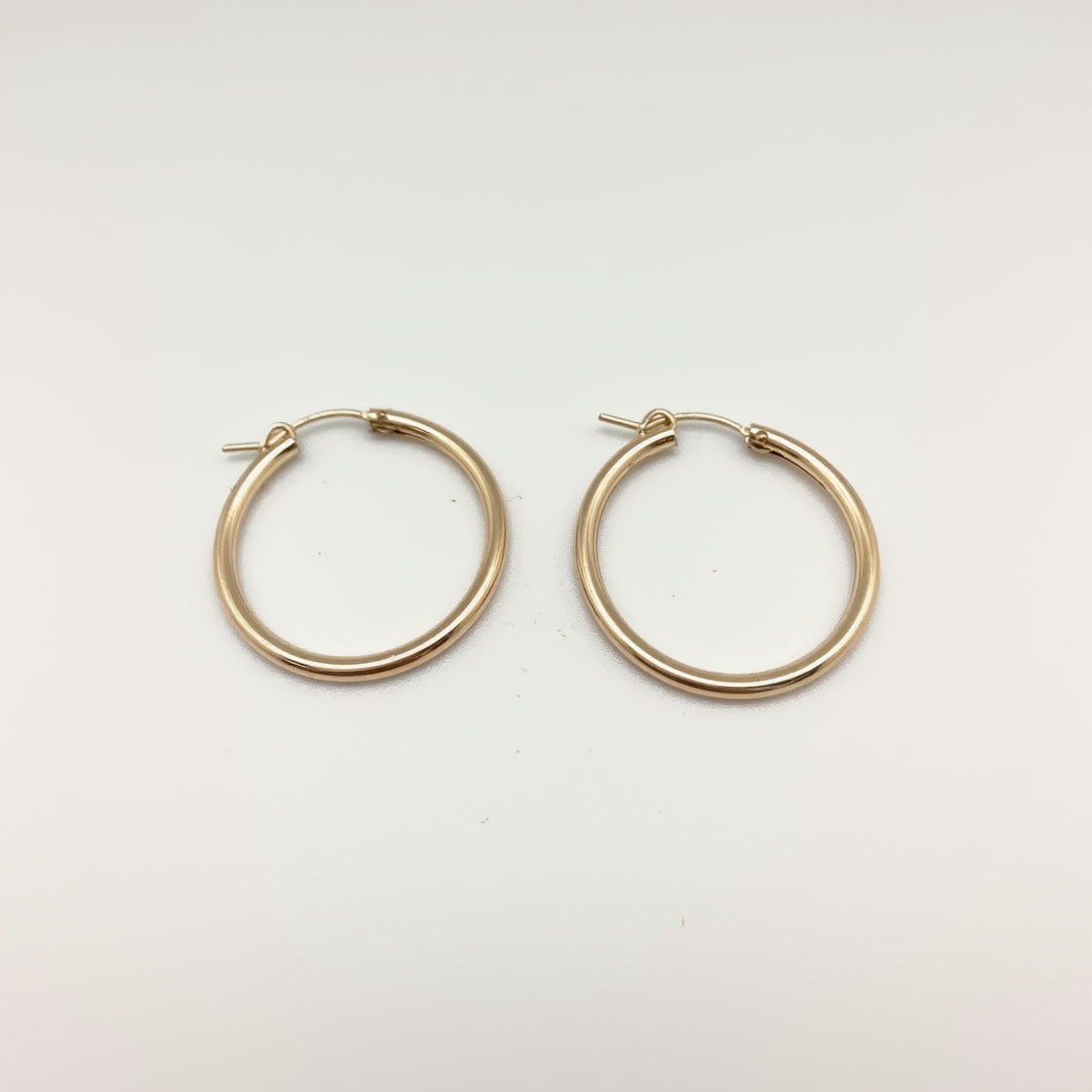 Large Nina Hoops Plain - Gold