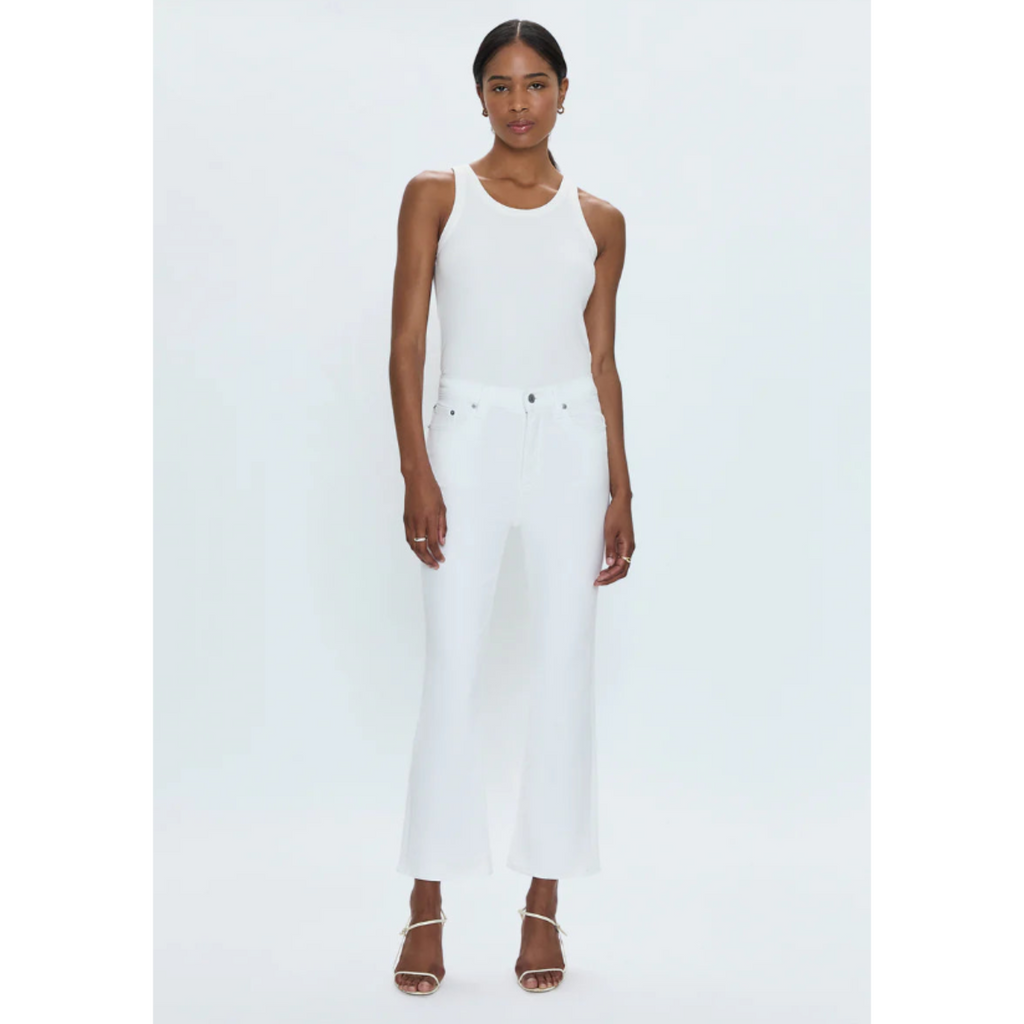 Lennon High Rise Crop Boot - Vivid White