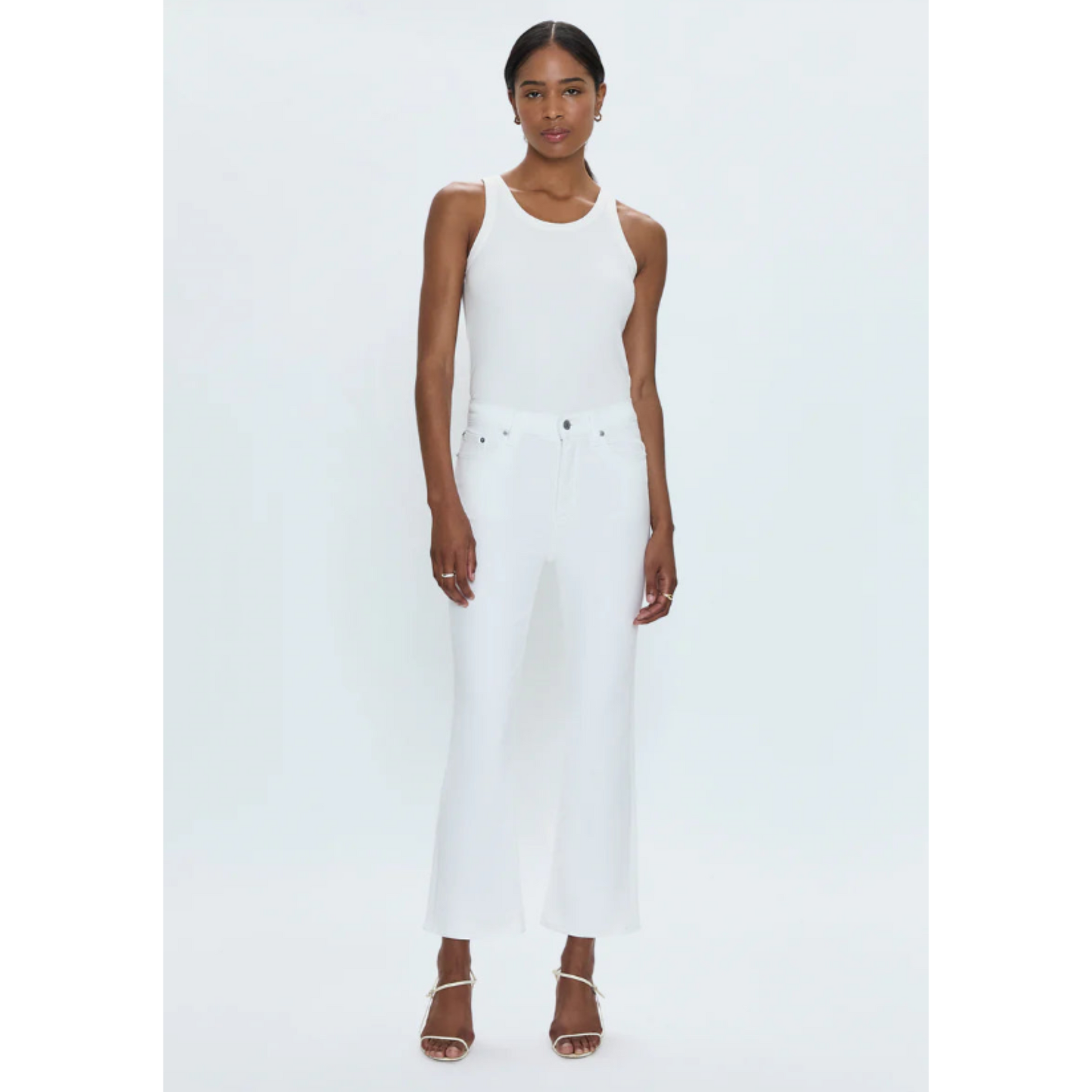 Lennon High Rise Crop Boot - Vivid White