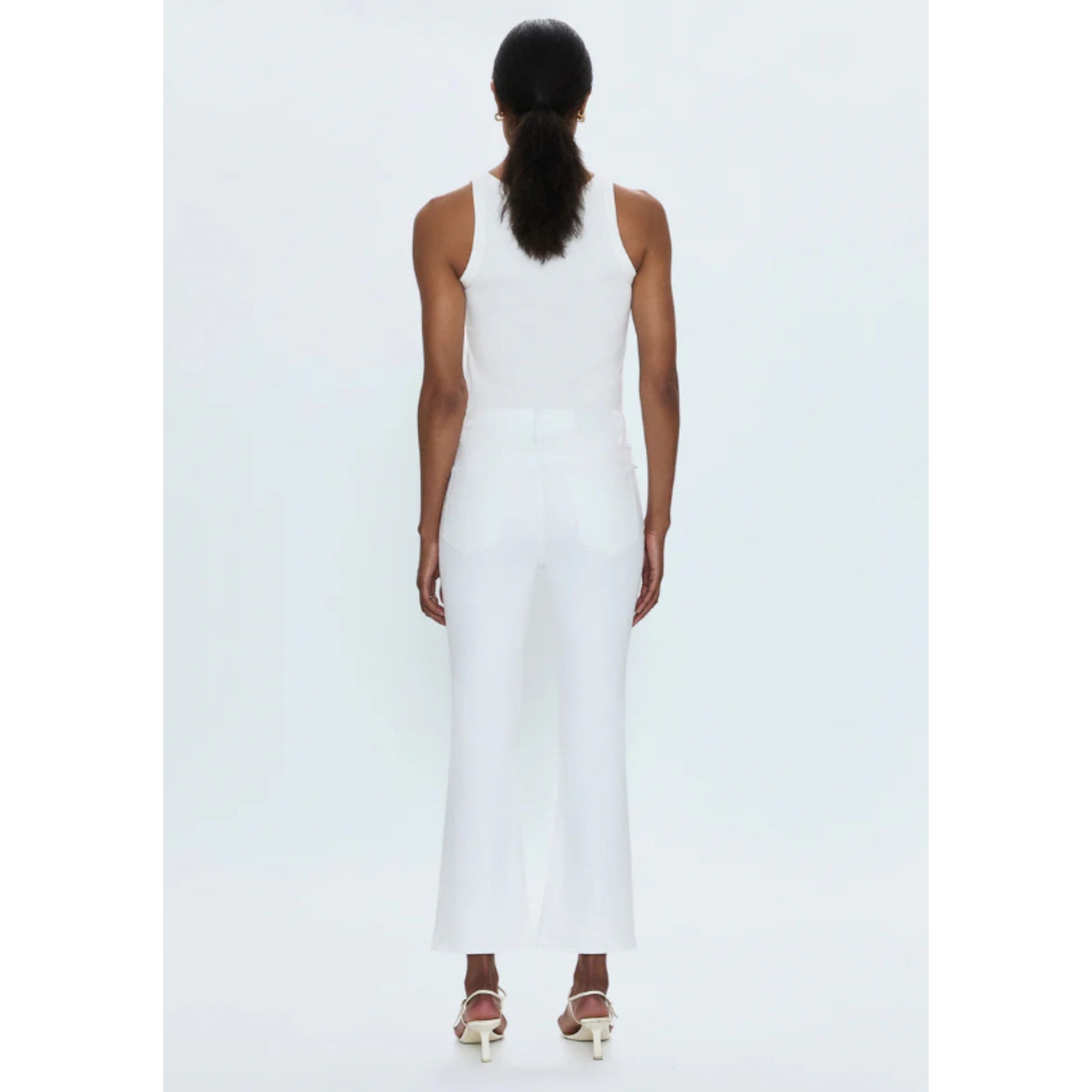 Lennon High Rise Crop Boot - Vivid White