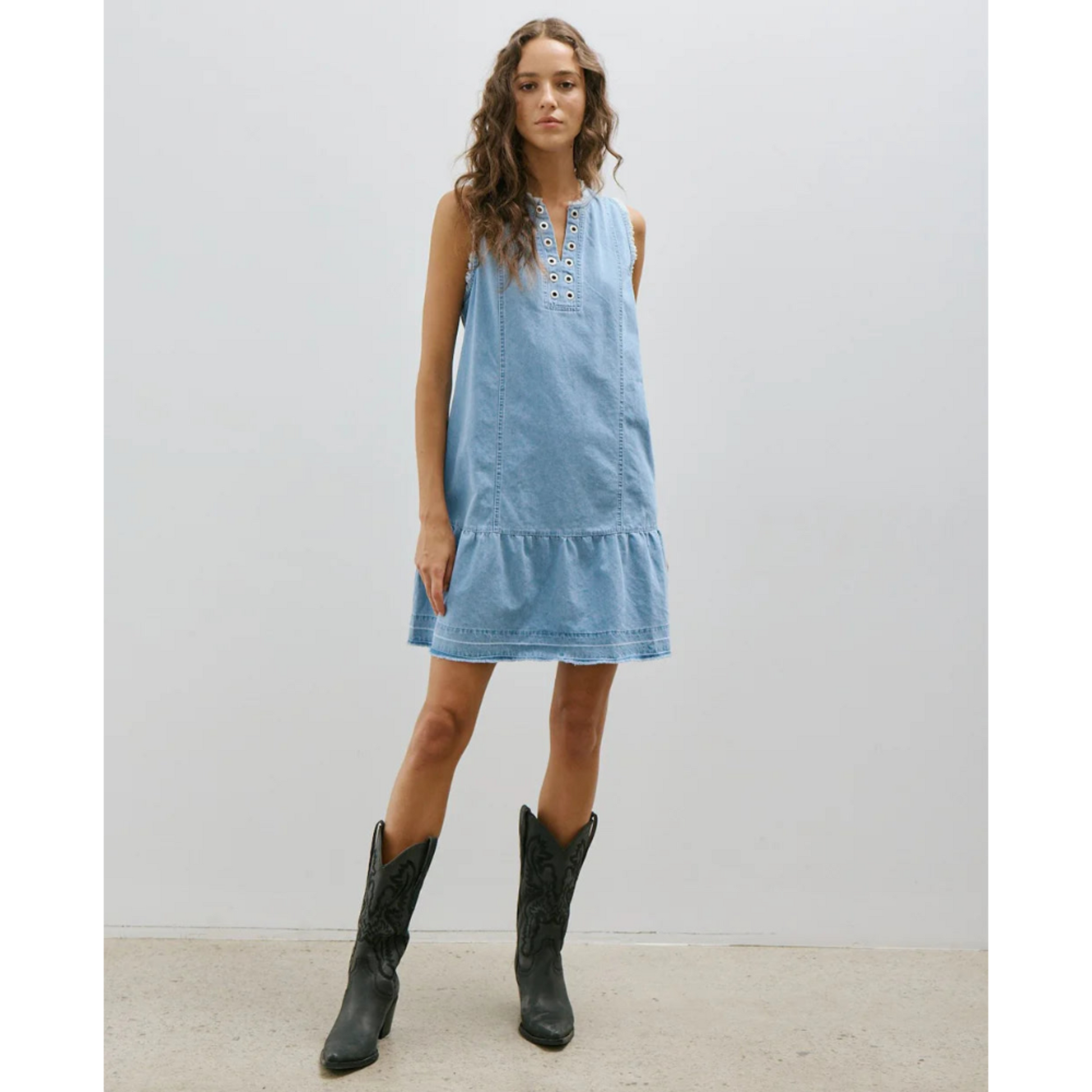 Rook Dress - Med Blue
